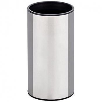 Wenko Detroit Vaso para Cepillos De Dientes, Acero Inoxidable, Plata, 6.3x6.3x275 cm