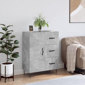 Armario de hormigón gris 69,5x34x90 cm de madera multicapa