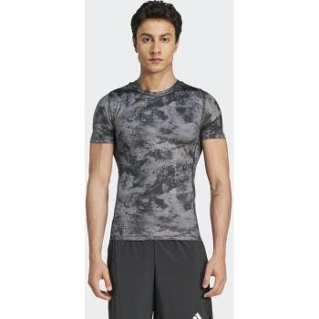 Camiseta de Hombre Adidas Techfit Training Estampado Completo Negra M
