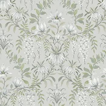 Laura Ashley Parterre Green FSC Certified Wallpaper with Vibrant Print, 10 Meters Long