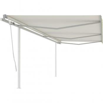 vidaXL Manual Retractable Awning with LED 200 cm Orange and Brown