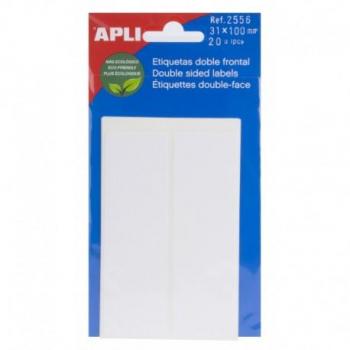 APLI 2556 - Etiquetas blancas doble frontal