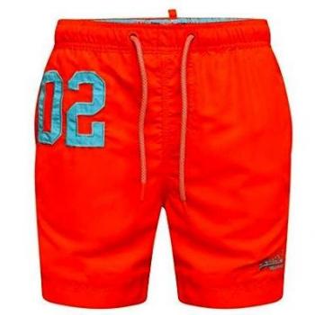 Superdry Water Polo Swim Short Pantalones Cortos, Naranja