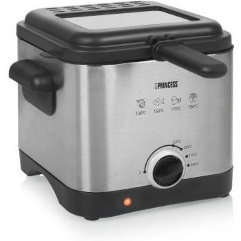 Princess 182612 Freidora eléctrica con termostato regulable y capacidad de 1,5 litros