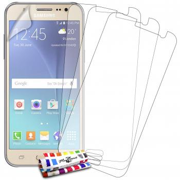 3 Protecciones de Pantalla transparentes para SAMSUNG GALAXY J5 / SM-J500F UltraClear Originales de MUZZANO de Calidad PREMIUM - Tratamiento Anti-rayado, Anti-rastro y Anti-polvo + De regalo 1 ESTILETE + 1 PAÑO MUZZANO