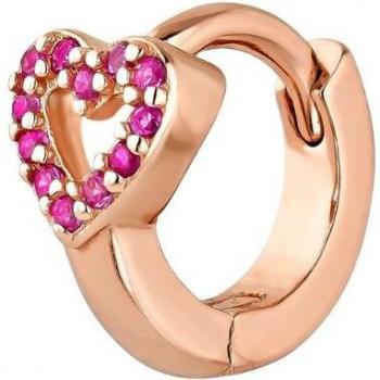 Piercing aro Earcandy Cuore de plata bañado en oro rosa