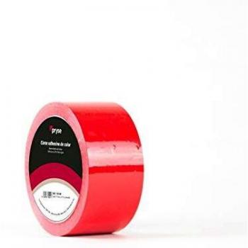 ROLLO DE CINTA ADHESIVA OPP DE LA MARCA PRYSE CON UN TAMAÑO DE 48 MM X 63 M DE COLOR ROJO