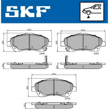 Pastillas de freno SKF VKBP 80241 A