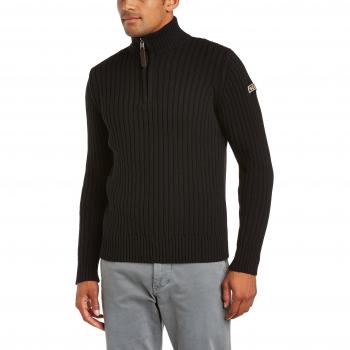 Schott NYC Plrage2 Half Zipped Sweater, Jersey de Deporte para Hombre, Negro, S