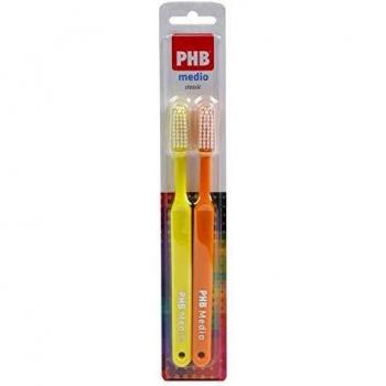 PHB Classic Medium Double Adult Toothbrush - 2 Pack