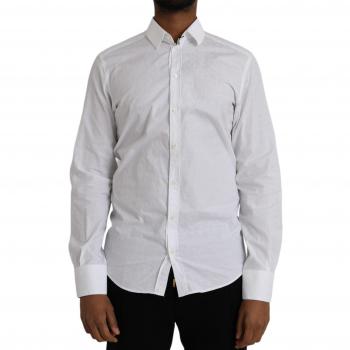 Dolce & Gabbana White Cotton Long Sleeve Dress Shirt - IT37 | XS
