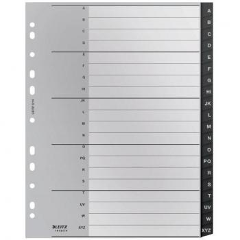 Tablones de Índice Leitz Recycle A4 Maxi PP Extra Anchos A-Z Color Negro y Blanco