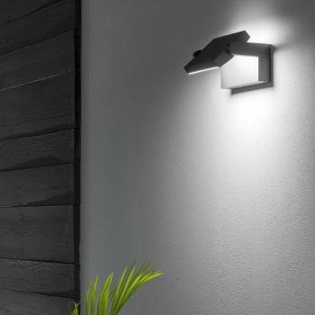 Aplique para exterior Swipe antracita, metal 20,5 W 3000 K Luz Caliente