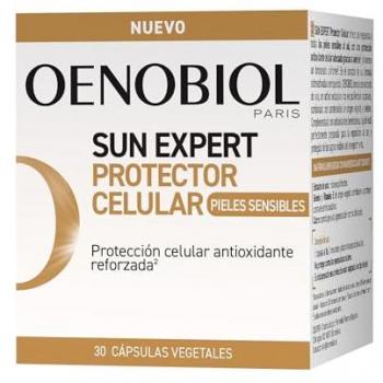 Oenobiol Sun Expert Complemento Alimenticio para Pieles Sensibles - 30 Cápsulas con Extracto de Uva para Bronceado Intenso y Radiante