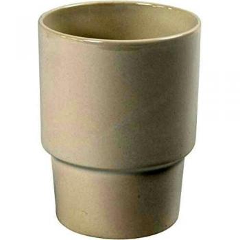 Taza de porcelana blanca, 11 cm de altura y 8,5 cm de diámetro, 1 unidad