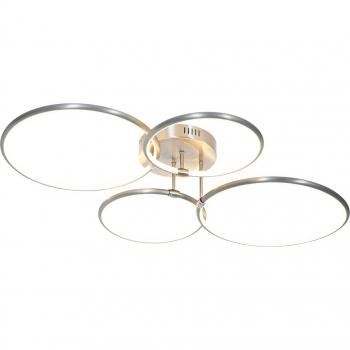 Lámpara de techo moderna de acero con LED regulable en 3 pasos y 4 luces - Joaniqa