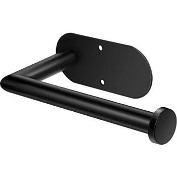 Hocerlu Portarrollos Baño Acero Inoxidable, Autoadhesivo o de Pared Porta Rollos de Papel Higienico - Fuerte Adhesividad Porta Rollo para BañO y Cocina, Negro Mate