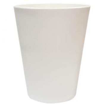Maceta Bretaña Blanca de Polietileno - Ligera, Resistente a Impactos, Ideal para Interior y Exterior, 100% Reciclable, Fácil Limpieza - Ø50x60 cm