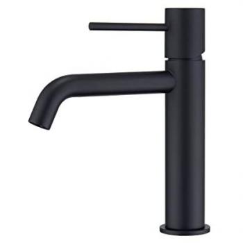 Grifo Monomando de Lavabo Mice - Fabricado en Latón - 2 Vías Agua Fría/Caliente - Grifería de Baño Disponible en Diferentes Colores (Negro Mate y Gun Metal)