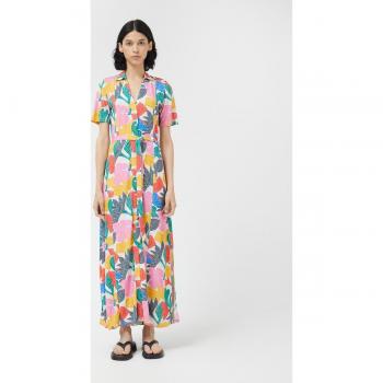 Vestido Largo Camisero Floral Multicolor Compañía Fantástica