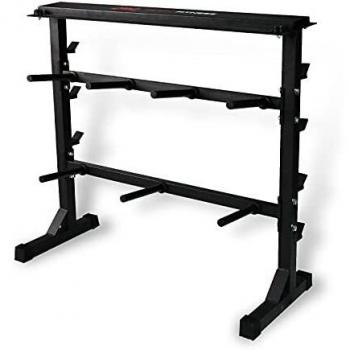 CCLIFE Soporte Discos Pesas Soporte para Barras de Pesas Discos bastidores de Peso Estante de Barra Carga MAX 400 kg