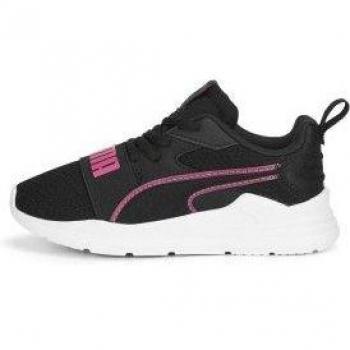 Zapatillas Puma Wired Run Pure Infantil Negro-Rosa Modelo 390848-06