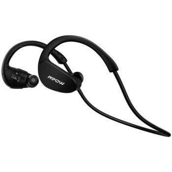 Mpow Cheetah Auriculares estéreo deportes Bluetooth 4.1 para correr cascos deportivos de manos libre, Deportes Auricular con Tecnología aptX Avanzada para iPhone, iPad, LG, Samsung y Otros Teléfonos Móviles Android, color Negro