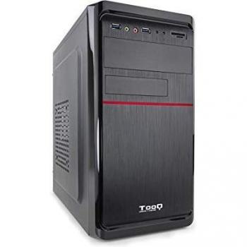 Caja de Ordenador TooQ TQC-4745DU3C-B MicroATX con Fuente de 500W, USB 3.0 y Lector de Tarjetas, Color Negro