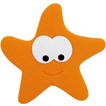 Spirella Starfy Alfombrilla de Ducha, PVC, Naranja, 5PCS Set