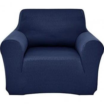 Amazon Brand - Umi Fundas para Sofa 1 Pieza Funda Sofa Ajustable Elasticas Funda Protectora Suave Azul Marino