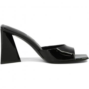 The Attico Women's Mini Devon Sandals in Black, Size 40, Patent Leather