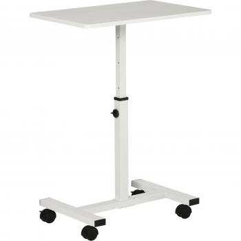 Mesa Auxiliar con Ruedas para Sofá Cama - Blanco