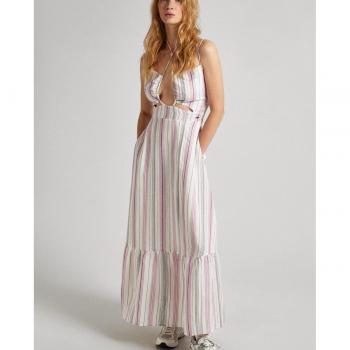 Vestido Midi Estampado de Rayas Pepe Jeans