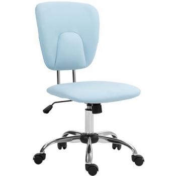 Vinsetto Silla de Oficina sin Reposabrazos, Silla de Escritorio Juvenil, Altura Ajustable, Función de Inclinación, Carga 120 kg, Dimensiones 50x54x87,5
