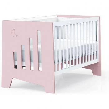 Cuna de colecho 2 en 1 Alondra Omni XL - Cuna bebé rosa convertible en escritorio (70 x 140 cm)