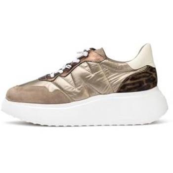 Wonders Zapatillas Deportivas de Mujer de Piel Vacuna con Cordones Elásticos A-3610 Roma Taupe 36 Marrón