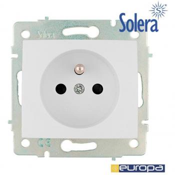 Base bipolar 16A 250V con toma francesa serie Europa Solera ERP60F