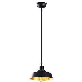 Lámpara Colgante de Techo Modelo 29 Cristal Negra y Dorada