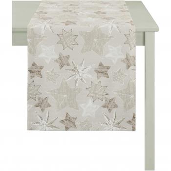 Jacquard mantel Apelt, 100% poliéster/poliéster, dorado, 48 x 140 cm