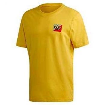 adidas Diag Emb tee Camiseta de Manga Corta, Hombre, Core Yellow s10, L