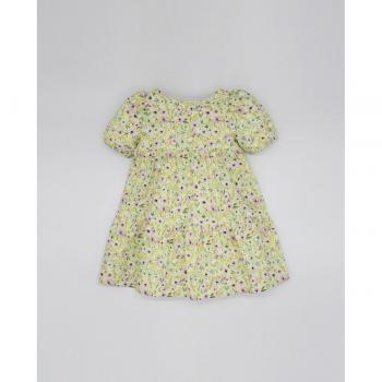 Vestido amapola fondo amarillo lazo espalda