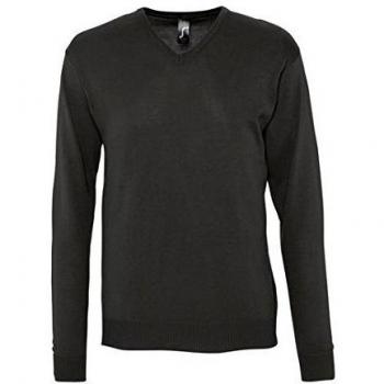 Sol 's - Mens V Neck Sweater Galaxy negro XL