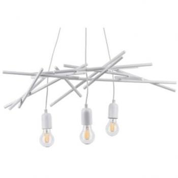 Lámpara de Suspensión Glenn Epikasa, Metal Blanco, 73x35x71 cm