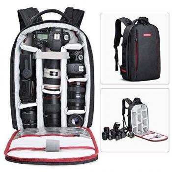 Beschoi DSLR Camera Backpack Waterproof Camera Bag for Sony Canon Nikon Olympus SLR/DSLR Camera, Lens and Accessories, Black