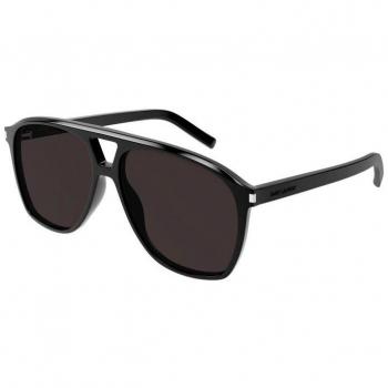 Saint Laurent Dune Oversize Pilot Sunglasses, Black unisex, Size: 58 MM