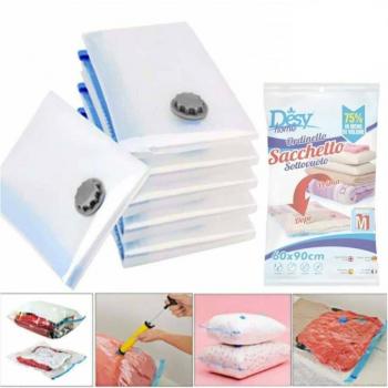 Bolsas de Vacío Ahorradoras de Espacio - 12 Sacos Sottovuoto 90x60 para Ropa y Piumones