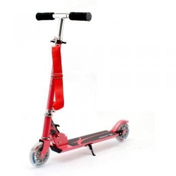 Honkid Patinete Aluminio con 2 Ruedas - Scooter Patinete Plegable 85cm Altura Ajustable para niños de 3-12 años de Edad, Rosa