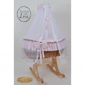 NEW Ophelia Uno Star Rocker Antique Rosa Stube carro Wicker Crib de alanel