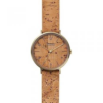 Reloj Skagen Aaren Naturals para Mujer - Tostado - Cuarzo - Resistencia al Agua 5 ATM - Correa de Cuero