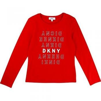 DKNY - Camiseta de manga larga - para niña rojo rojo